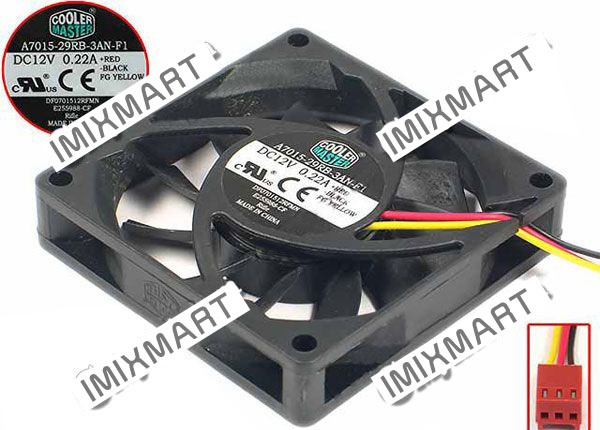 Cooler Master A7015-29RB-3AN-F1 DF701512RFMN E255988-CF 3Pin Cooling Fan