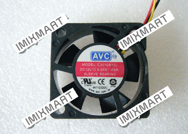 AVC C3010S12L -FAR Server Square Fan 30x30x10mm