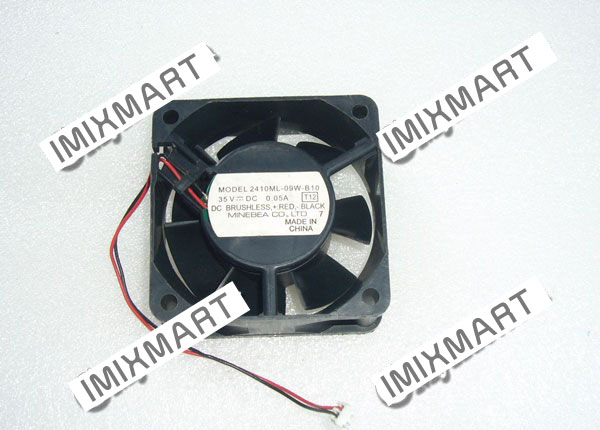 NMB 2410ML-09W-B10 6CM 6025 DC35V 0.05A Printer Cooling Fan 60x60x25mm