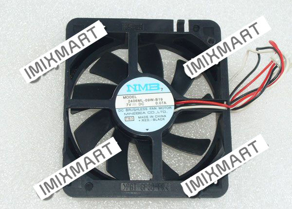 NMB 2406ML-09W-B19 TB3 DC7V 0.07A 60X70X15MM 3pin Cooling Fan