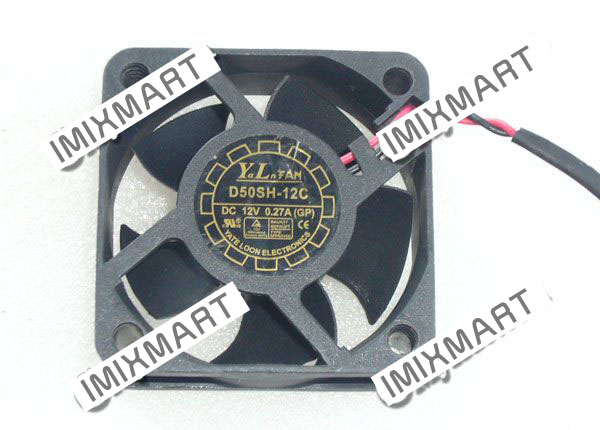 Y.L.FAN D50SH-12C 5020 DC12V 0.27A 5CM 50X50X20MM 2pin Cooling Fan