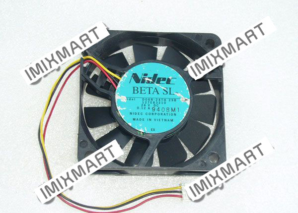 Nidec D06R-24TH 29B DC24V 0.12A 6015 6CM 60MM 60X60X15MM 3pin Cooling Fan