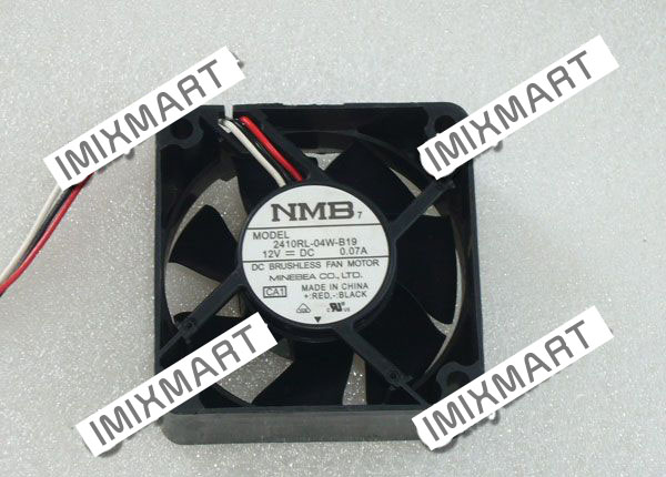 NMB 2410RL-04W-B19 CA1 DC12V 0.07A 6025 6CM 60MM 60X60X25MM 3pin Cooling Fan