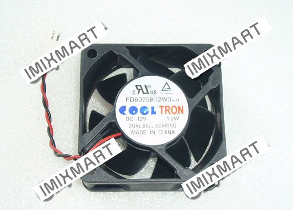 COOL TRON FD6025B12W3-71 DC12V 1.2W 6025 6CM 60MM 60X60X25MM 2pin Cooling Fan