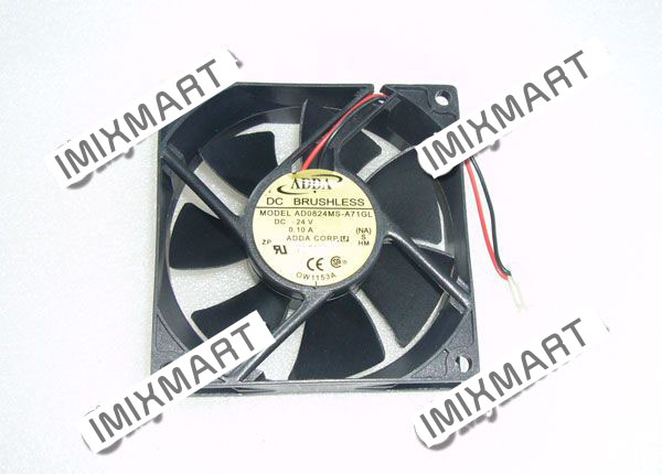 ADDA AD0824MS-A71GL DC24V 0.10A 8025 8CM 80MM 80X80X25MM 2pin Cooling Fan