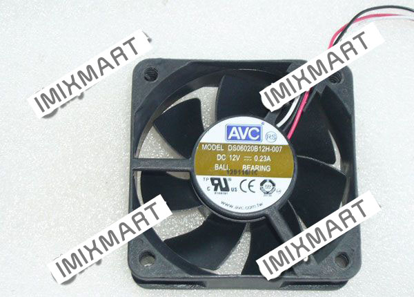 AVC DS06020B12H-007 DC12V 0.23A 6020 6CM 60MM 60X60X20MM 3pin Cooling Fan
