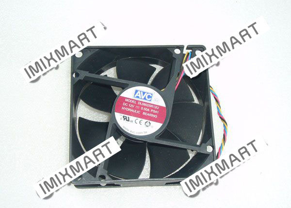 AVC DL08025R12U PS41 DC12V 0.50A 8025 8CM 80MM 80X80X25MM 4pin Cooling Fan