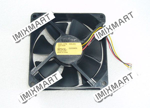 Nidec D08K-12TM 02B(AX) FK2-2529 01 DC12V 0.07A 8025 80X80X25MM 3pin Cooling Fan