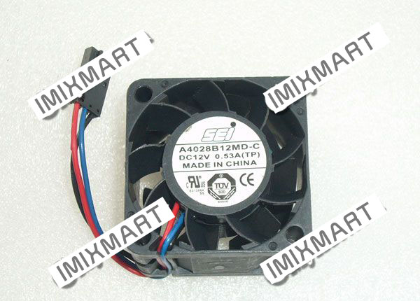 SEI A4028B12MD-C DC12V 0.53A(TP) 4028 4CM 40MM 40X40X28MM 3pin Cooling Fan