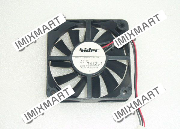 Nidec D06R-07SS1 03A DC7V 0.05A 6015 6CM 60MM 60X60X15MM 3pin Cooling Fan