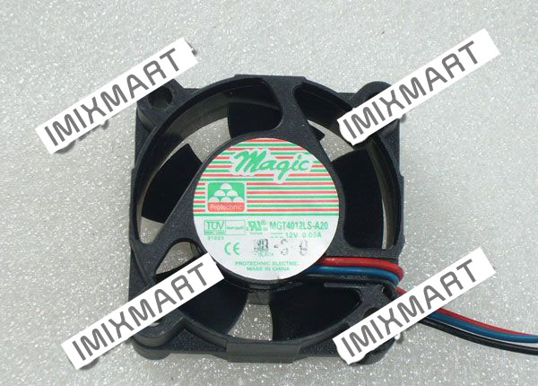 Protechnic MGT4012LS-A20 DC12V 0.09A 4020 4CM 40MM 40X40X20MM 3pin Cooling Fan
