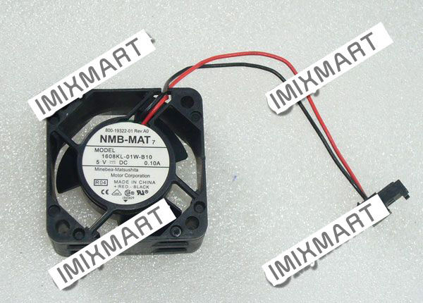 NMB-MAT 1608KL-01W-B10 R04 DC5V 0.10A 4020 4CM 40MM 40X40X20MM 2pin Cooling Fan