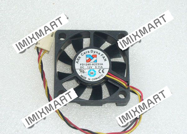 ARX FD1240-A2233A DC12V 0.11A 4010 4CM 40MM 40X40X10MM 3pin Cooling Fan