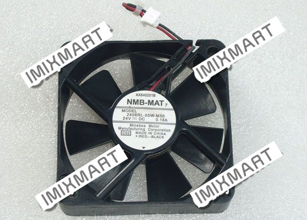 NMB-MAT 2406RL-05W-M50 C02 DC24V 0.18A 6015 6CM 60MM 60X60X15MM 2pin Cooling Fan