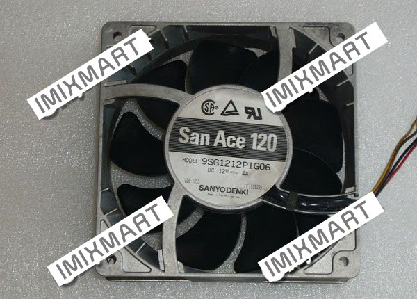 SANYO San Ace 120 9SG1212P1G06 DC12V 4A 120mm 4Wire 120x120x38mm Cooling Fan
