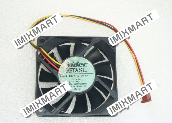 Nidec D07R-12T2H A0 DC12V 0.18A 7015 7CM 70MM 70X70X15MM 3pin Cooling Fan