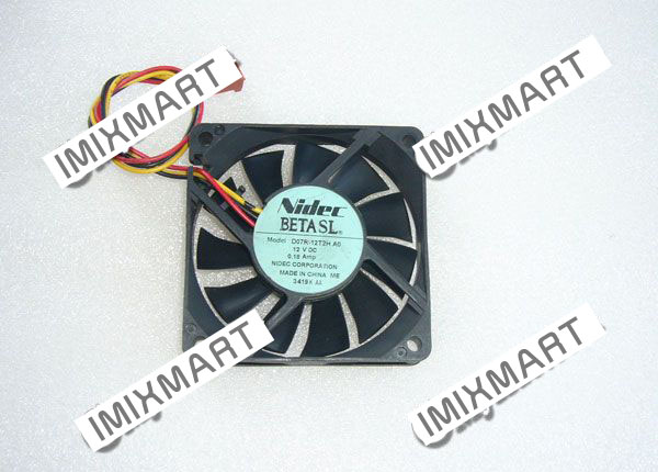 Nidec D07R-12T2H A0 DC12V 0.18A 7015 7CM 70MM 70X70X15 3pin Cooling Fan