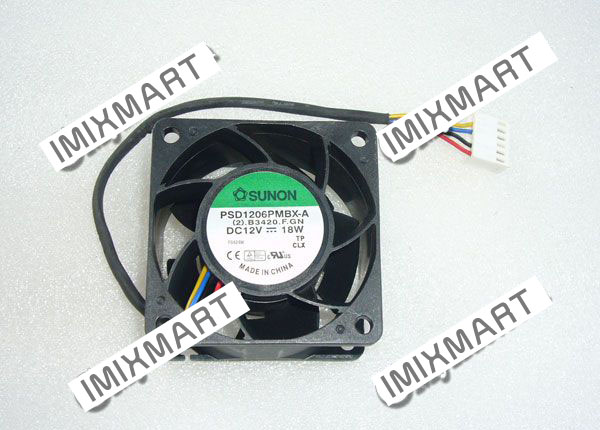 SUNON PSD1206PMBX-A (2).B3420.F.GN DC12V 18W 6038 60X60X38MM 6pin Cooling Fan