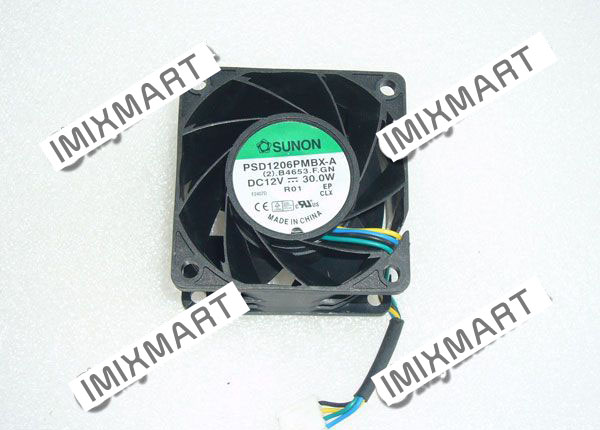 SUNON PSD1206PMBX-A (2).B4653.F.GN DC12V 30.0W 6038 60X60X38MM 4pin Cooling Fan