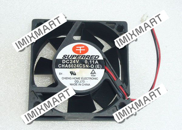 SUPERRED CHA6024CSN-0(E) DC24V 0.11A 6025 6CM 60MM 60X60X25MM 3pin Cooling Fan