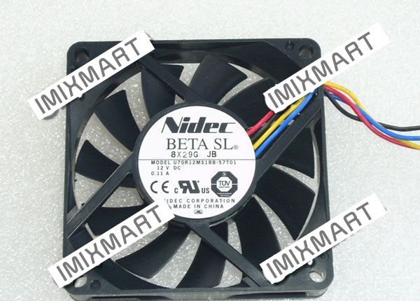 Nidec U70R12MS1BB-57T01 DC12V 0.11A 7015 7CM 70MM 70X70X15MM 4pin Cooling Fan