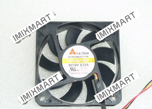 Y.S.TECH FD126015HB DC12V 0.22A 6015 6cm 60mm 60x60x15mm 3pin Cooling Fan