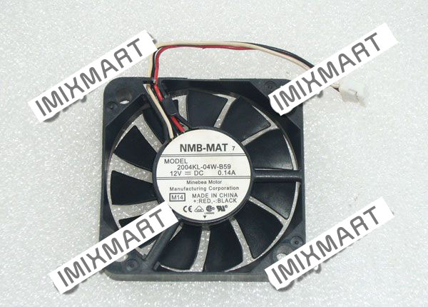 NMB-MAT 2004KL-04W-B59 DC12V 0.14A 5010 5CM 50MM 50X50X10MM 3pin Cooling Fan