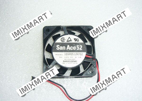Sanyo Denki 109P0512H702 DC12V 0.1A 5015 5CM 50MM 50X50X15MM 4pin Cooling Fan