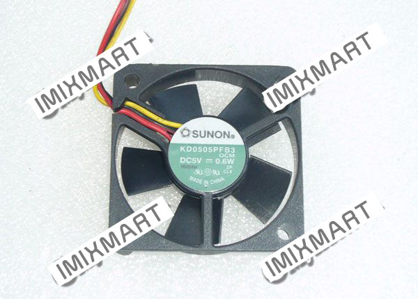 SUNON KD0505PFB3 OCM DC5V 0.6W 5010 5CM 50MM 50X50X10MM 3pin Cooling Fan