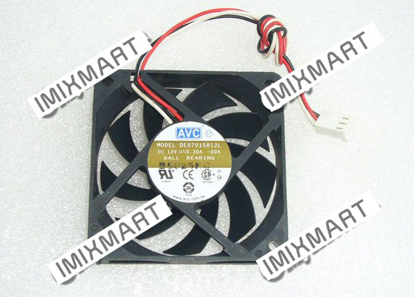 AVC DE07015B12L-094 DC12V 0.30A 7015 7CM 70MM 70X70X15MM 3pin Cooling Fan