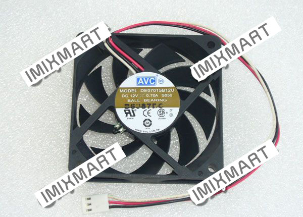AVC DE07015B12U S050 DC12V 0.70A 7015 7CM 70MM 70X70X15MM 3pin Cooling Fan
