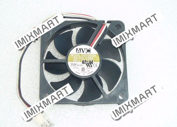 AVC C6010B12H DC12V 0.08A 6010 6CM 60MM 60X60X10MM 3pin Cooling Fan
