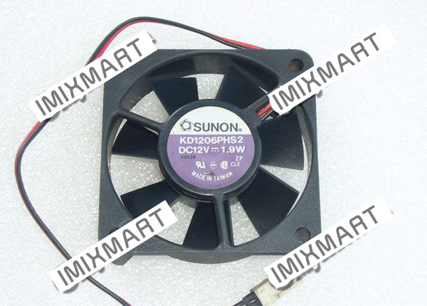 SUNON KD1206PHS2 DC12V 1.9W 6015 6CM 60MM 60X60X15MM 2pin Cooling Fan