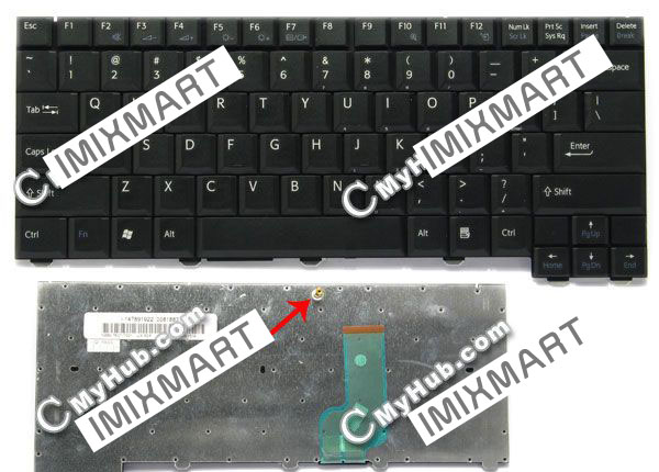 Sony Vaio VGN-B100B Keyboard N860-7637-T001 147891922 1-478-919-22