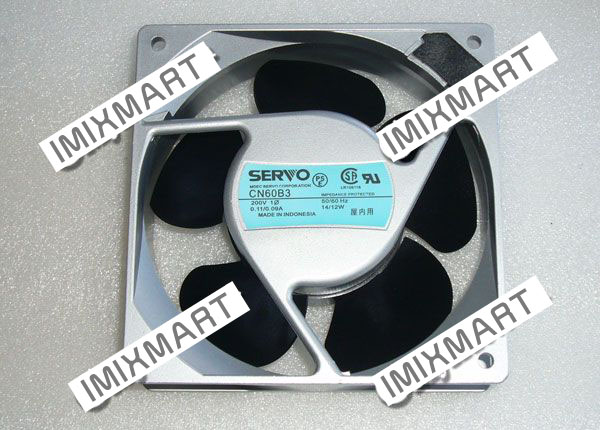 SERVO CN60B3 200V 0.11/0.09A 50/60HZ 14/12W 120mm Cooling Fan 120x120x38mm
