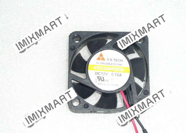DC12 0.12A Y.S.Tech FD124010EB 40x40x10 mm 4CM Switches Server Cooling Fan 2Pin