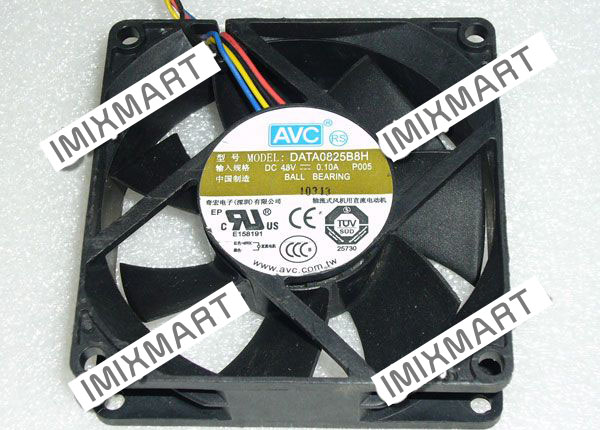 AVC DATA0825B8H P005 DC48V 0.10A 8025 8CM 4Pin 80x80x25mm Fan