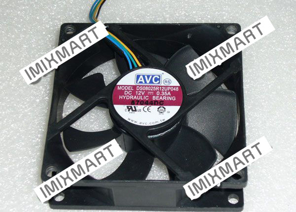 AVC DS08025R12UP048 8CM 8025 DC12V 0.35A 80x80x25mm 4Pin Fan