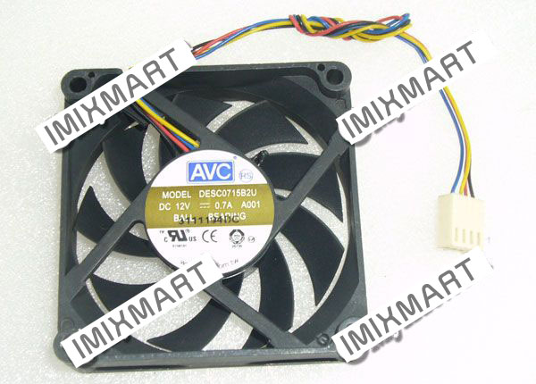 AVC DESC0715B2U A001 DC12V 0.7A 7020 7CM 70MM 70X70X20MM 4pin Cooling Fan