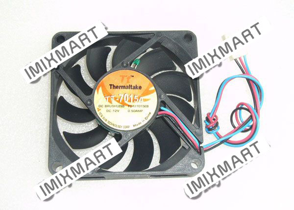 Thermaltake/TT FD127015EB DC12V 0.50A 7CM 7015 70MM 70X70X15MM 3pin Cooling Fan
