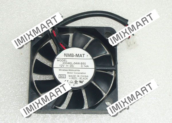NMB-MAT 2004KL-04W-B50 B02 DC12V 0.14A 5010 5CM 50MM 50X50X10MM 3pin Cooling Fan