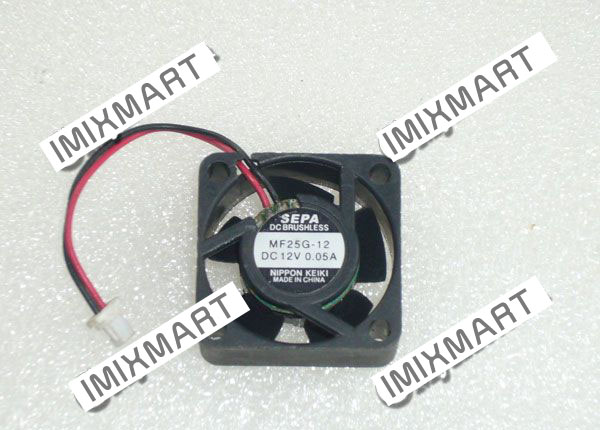 SEPA MF25G-12 DC12V 0.05A 2510 2.5CM 25MM 25X25X10MM 2pin Cooling Fan