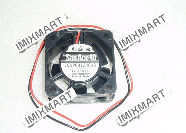 SANYO DENKI 109P0412H638 DC12V 0.11A 4020 4CM 40MM 40X40X20MM 2pin Cooling Fan