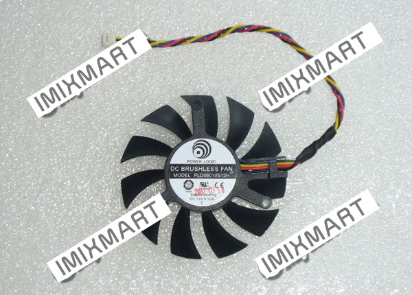 POWER LOGIC PLD06010S12H DC12V 0.30A 5.5CM 55mm 4Pin Graphic Card Cooling Fan