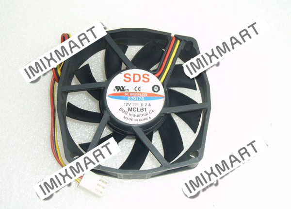 SDS D7017S DC12V 0.2A 7018 7CM 70MM 70X70X18MM 3pin Cooling Fan