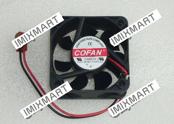 COFAN F-5025L12F DC12V 0.10A 5025 5CM 50MM 50X50X25MM 2pin Cooling Fan