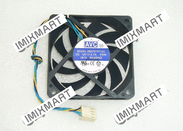 AVC DE07015T12U P046 DC12V 0.7A 7015 7CM 70MM 70X70X15MM 4pin Cooling Fan