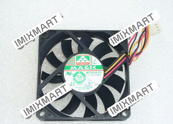 Protechnic MGT7012UR-015 DC12V 0.58A 7015 7CM 70MM 70X70X15MM 3pin Cooling Fan