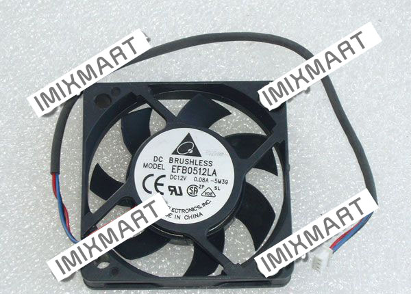 DELTA EFB0512LA-5M39 DC12V 0.08A 5010 5CM 50MM 50X50X10MM 3pin Cooling Fan