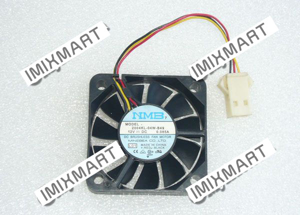 NMB 2004KL-04W-B49 L01 DC12V 0.085A 5010 5CM 50MM 50X50X10MM 3pin Cooling Fan